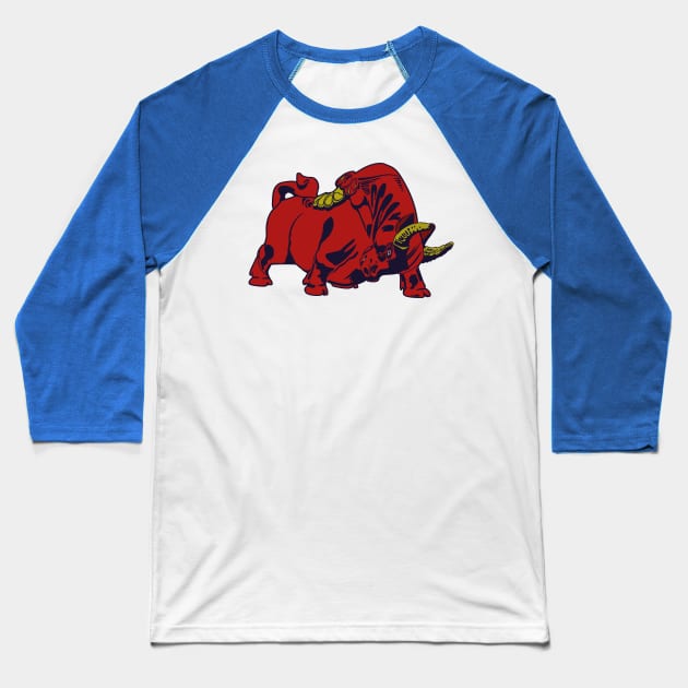 Big red bull Baseball T-Shirt by SVGdreamcollection